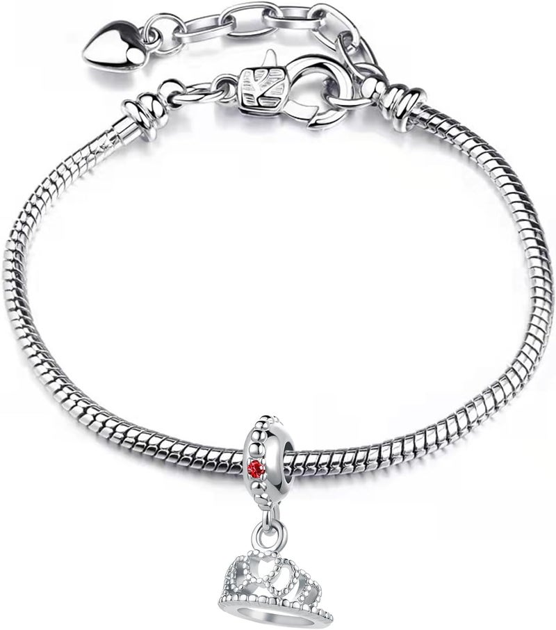 TGLS Princess Queen Crown Charm Compatible With Pandora Bracelets Jewelry Birthday Gifts for Mother Girlfriend Daughter Her Women - Image 1